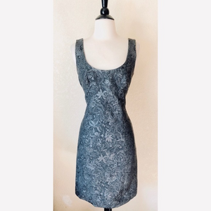 Rebecca Taylor Blue and Gray Mini Dress